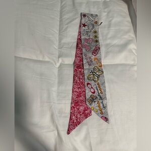 Coach Poppy (Hair or Bag scarf) very Rare Colorful Graphic 💯 Silk Scarf! 💞